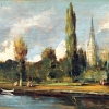 „Katedra w Salisbury, widok od strony rzeki", ok. 1820–1831 (Sotheby's)