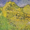 Vincent van Gogh, Pole z stopami zboża, lipiec 1890, Beyeler Foundation, Riehen, Szwajcaria (F809), Pole z snopami pszenicy, lipiec 1890, Beyeler Foundation, Riehen, Szwajcaria